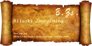 Bilszki Zseraldina névjegykártya